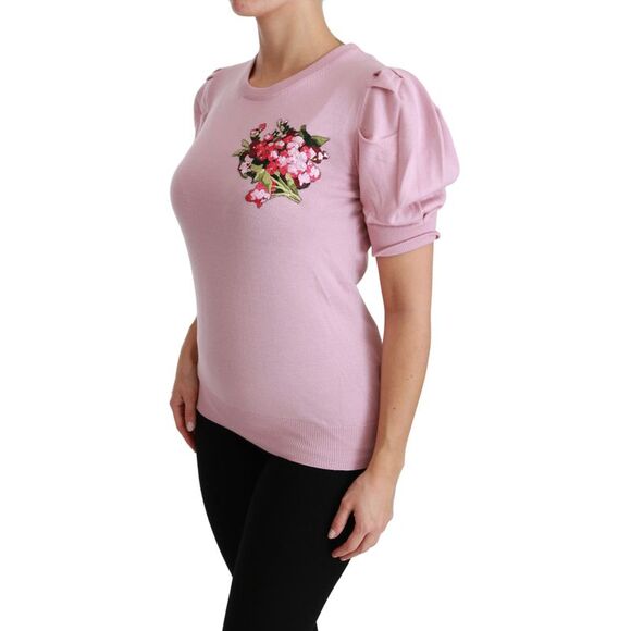 Dolce & Gabbana Dolce Gabbana TSH4457 Floral Top Women Pink Tops & T-Shirts - Picture 3 of 6